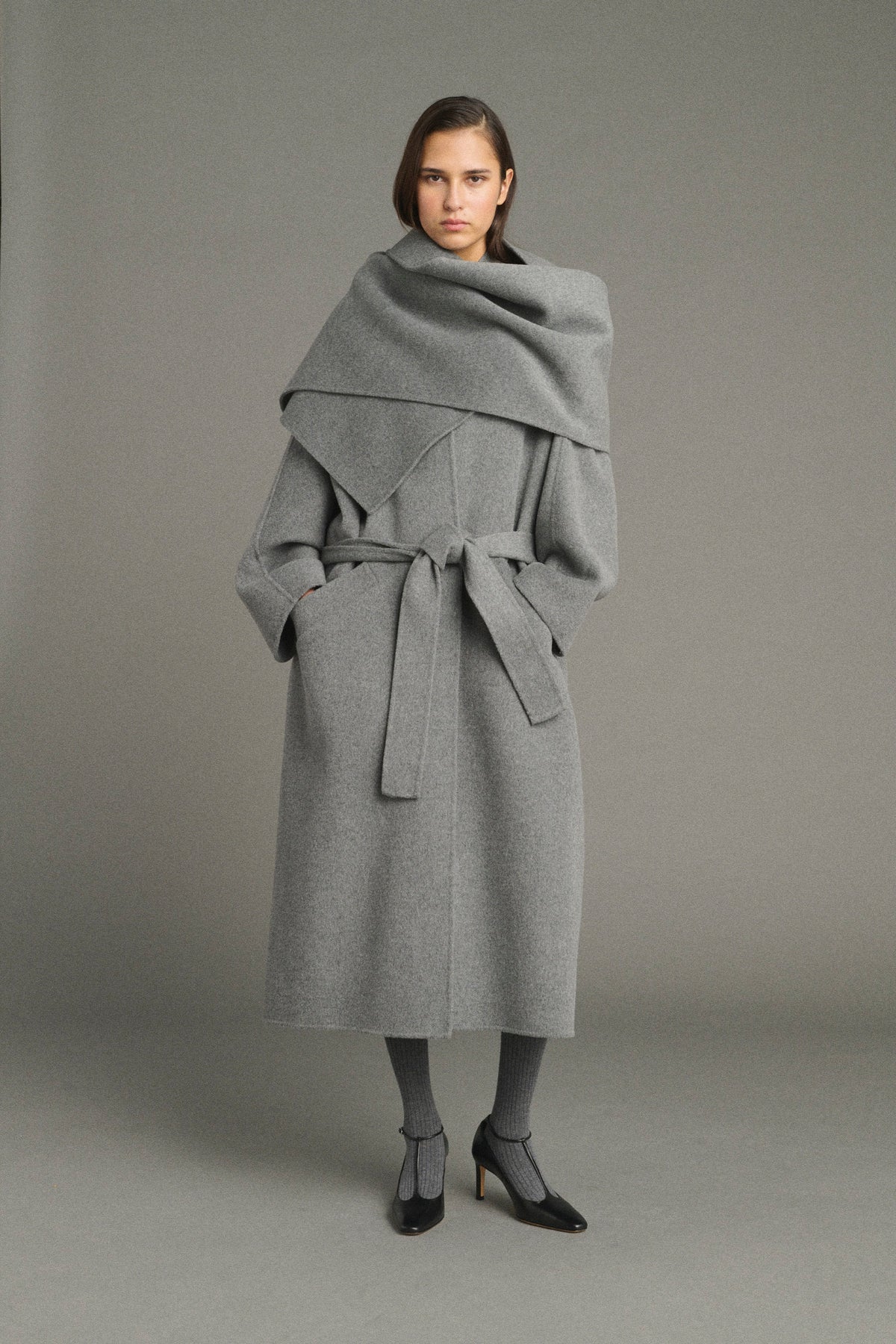 Cape Lisette - Gris Clair - Laine - Femme