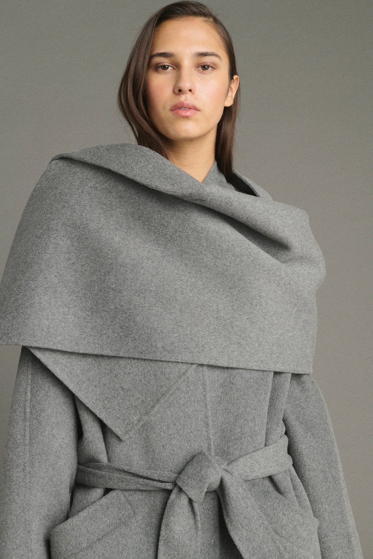 Cape Lisette - Gris Clair - Laine - Femme vue 6