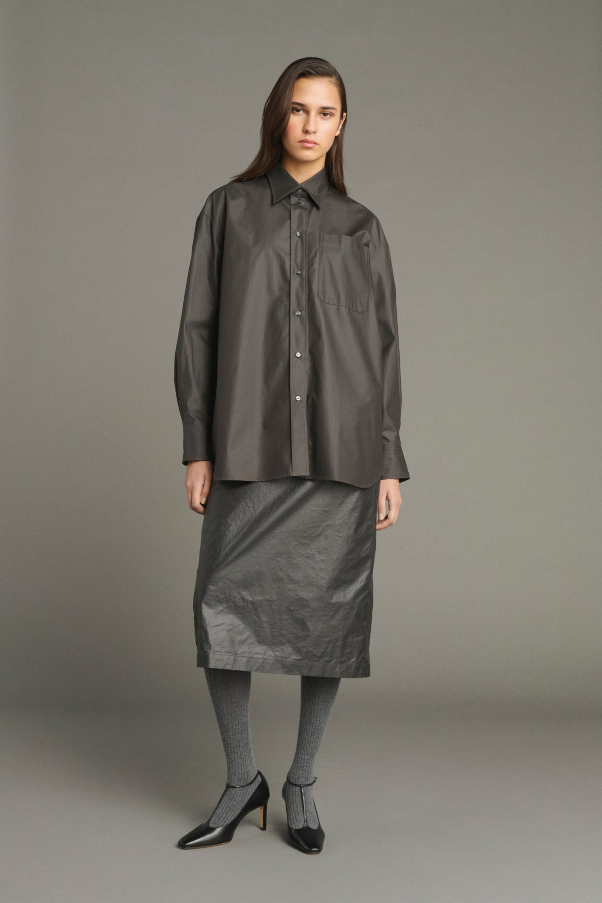 Chemise Carlotta - Marron Foncé - Coton - Femme vue 1