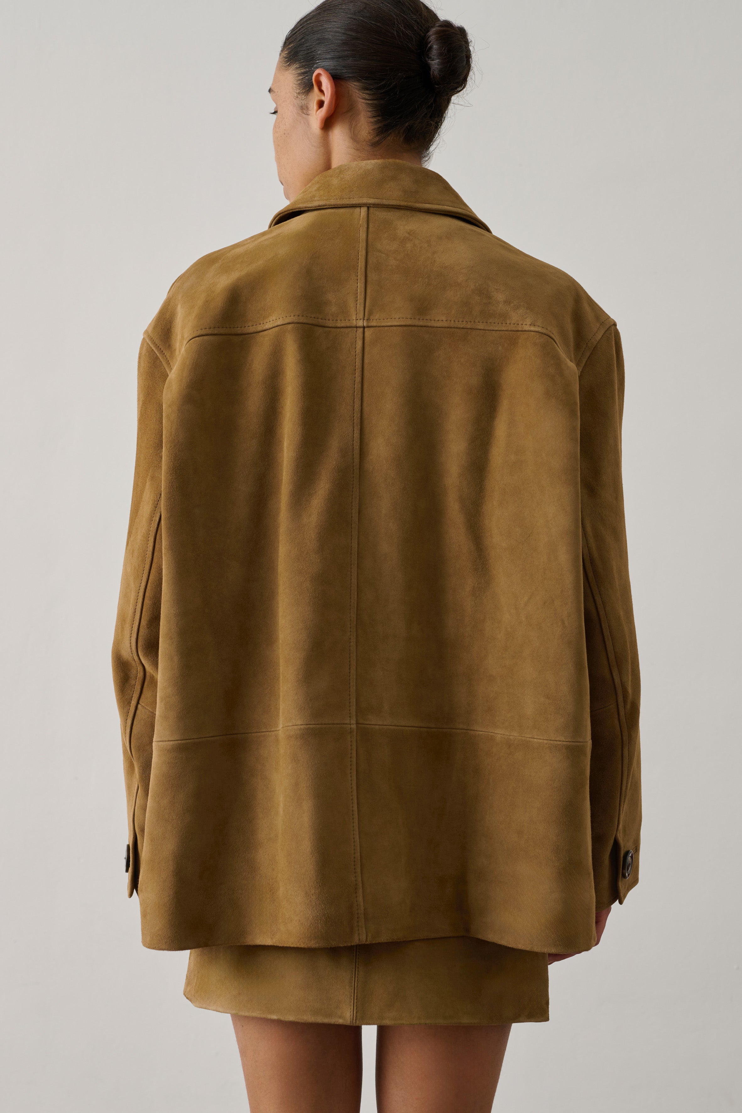 Vincenzo Jacket - Sand Leather Oversized Women's - Soeur