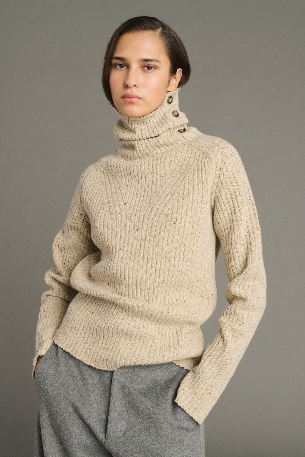 Jersey Joey - Beige Claro - Lana - Mujer vue 3