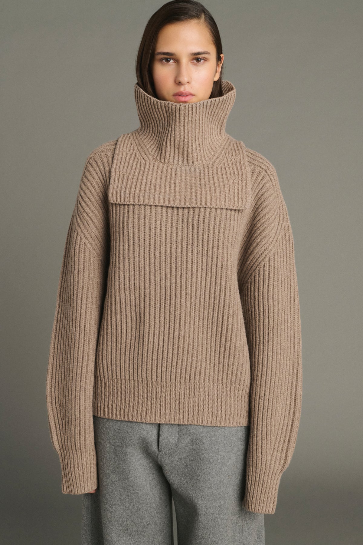 Collar Gad - Beige Chiné - Merino Wool - Women