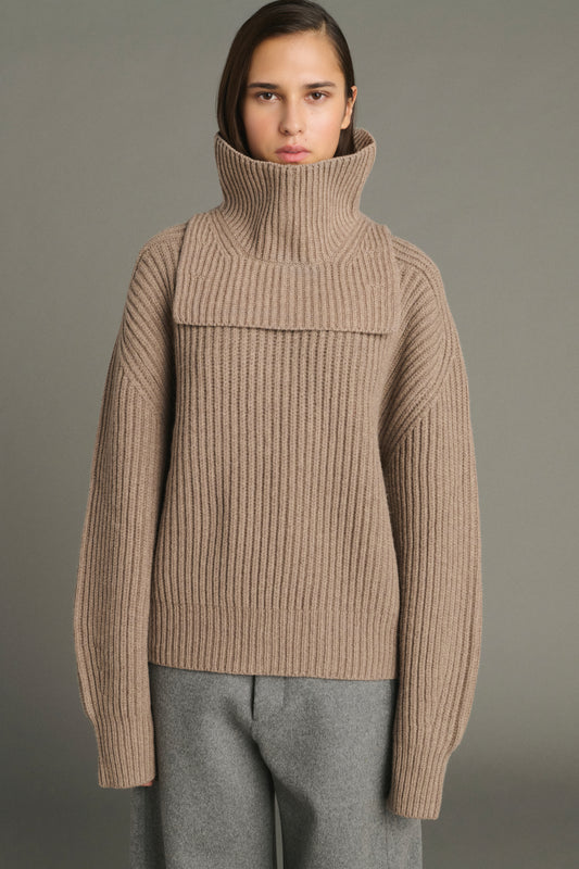 Collar Gad - Beige Chiné - Merino Wool - Women
