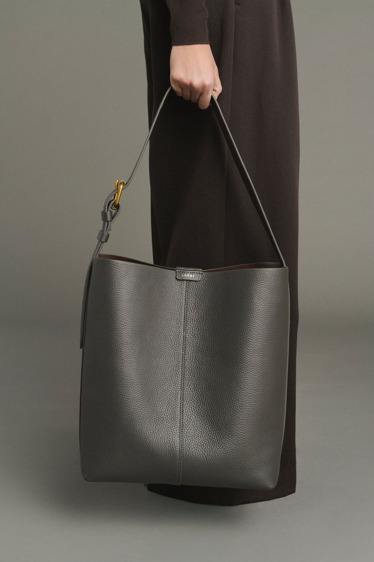 Sac Saudade - Acier Cuir Grainé Seau - Soeur vue 2