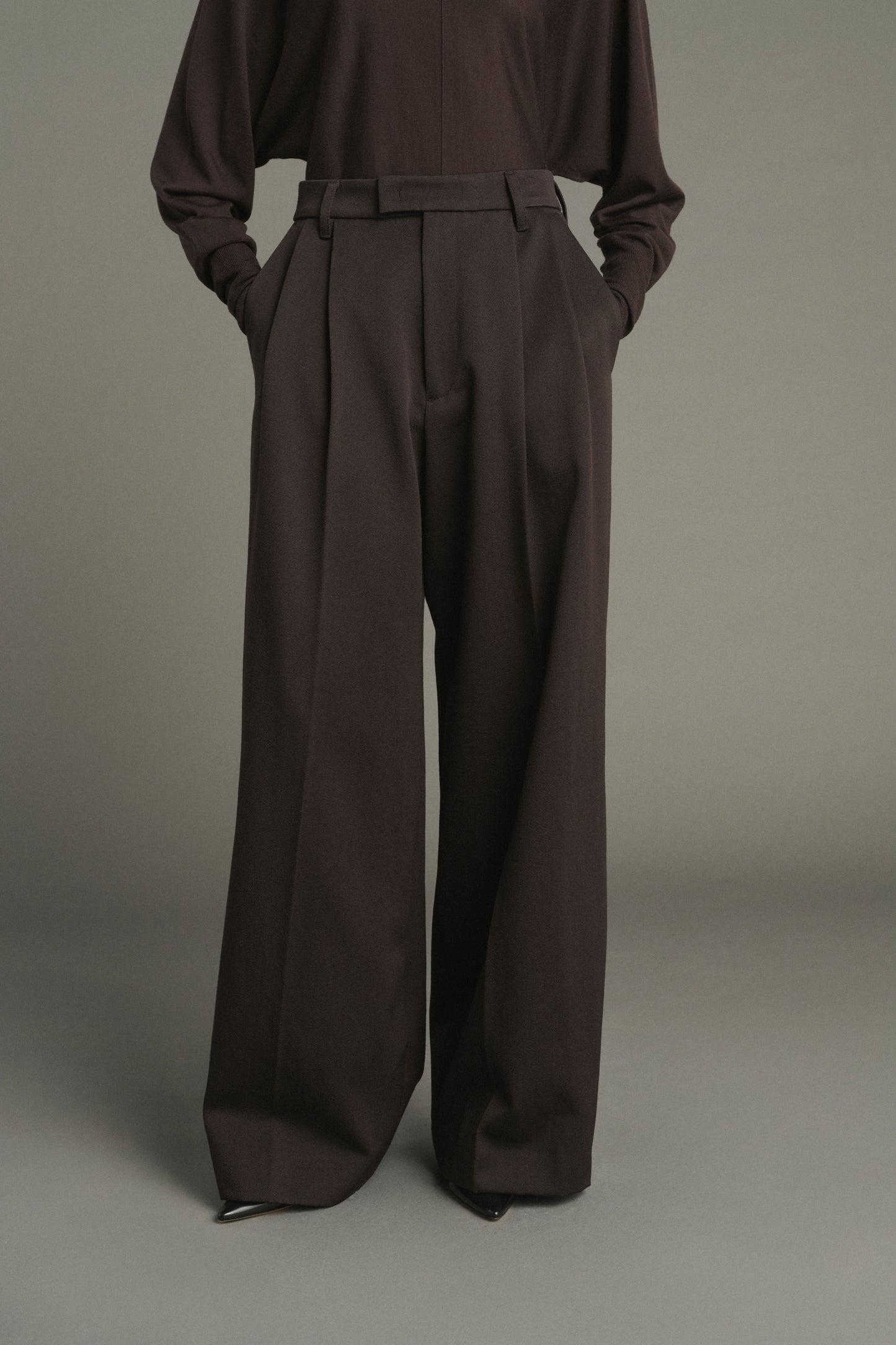 Pantalón Laumiere - Ébano - Lana - Mujer