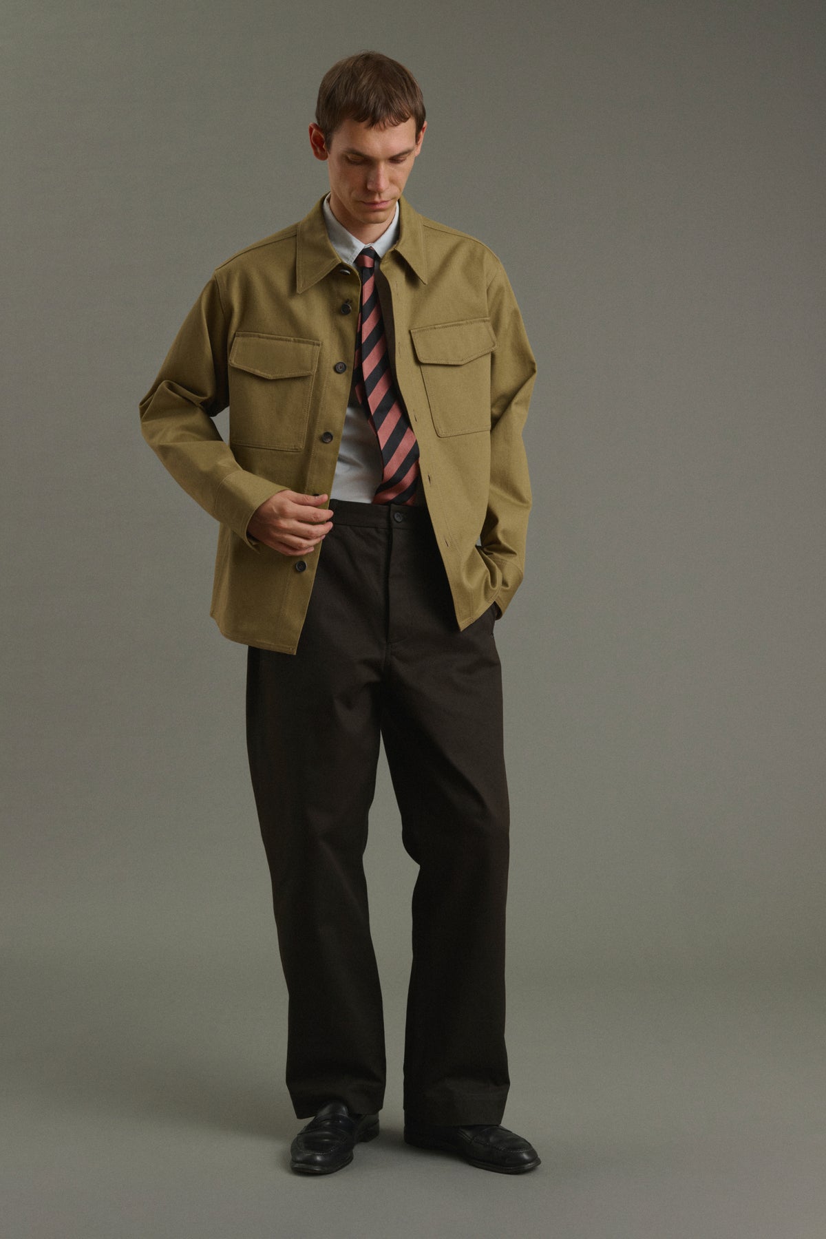 Cravate Luigi - Noir/Rose - Soie - Homme vue 4