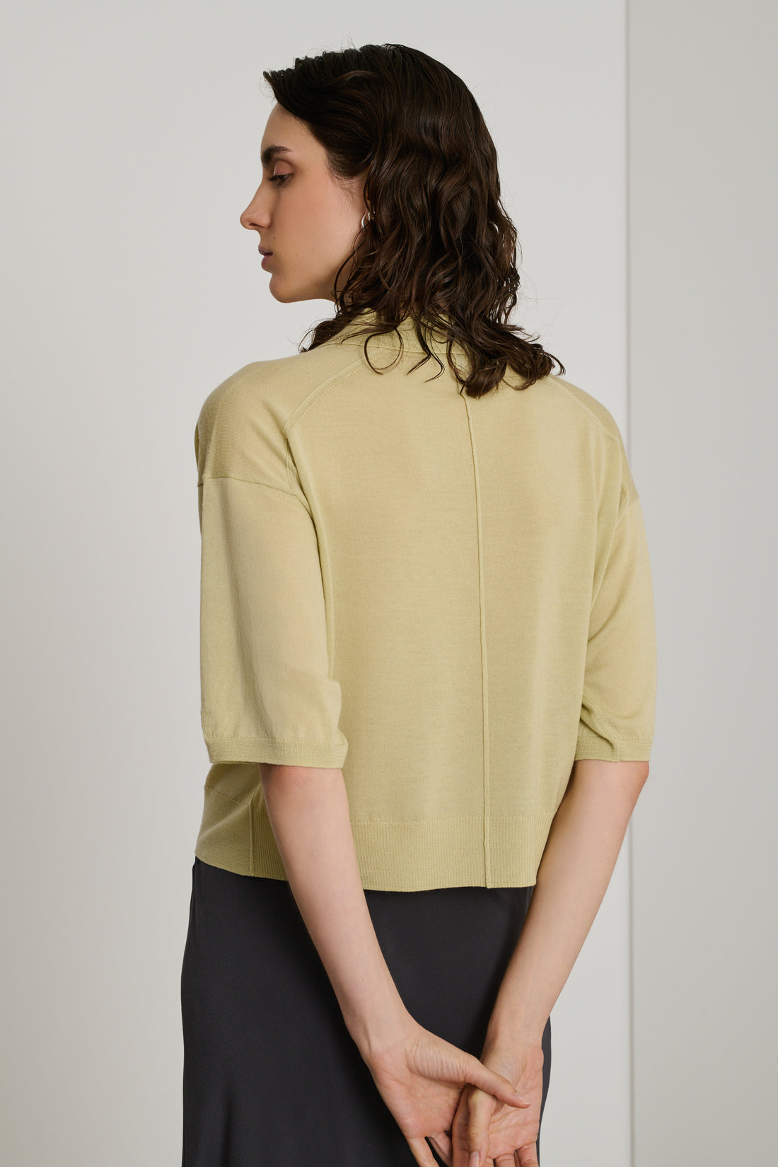 Polo Elton - Sauge - Laine - Femme