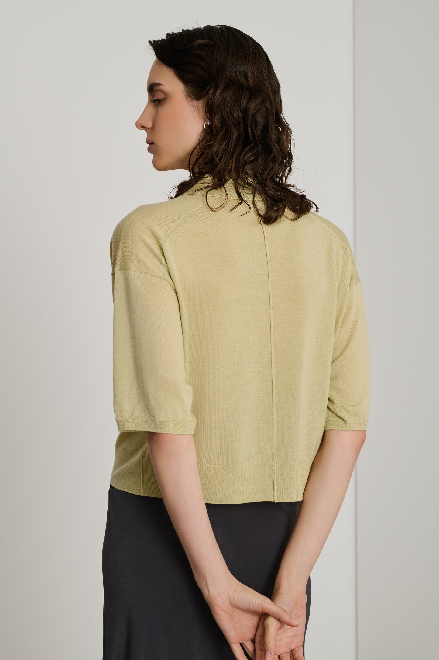 Polo Elton - Sauge - Laine - Femme