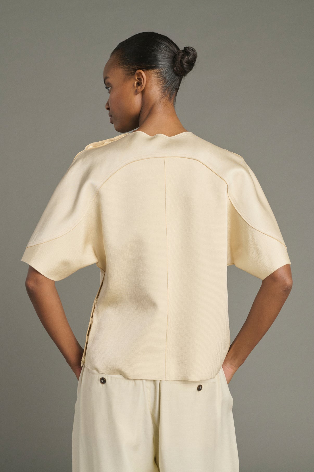 Pull Uzel - Noir - Laine - Femme vue 2