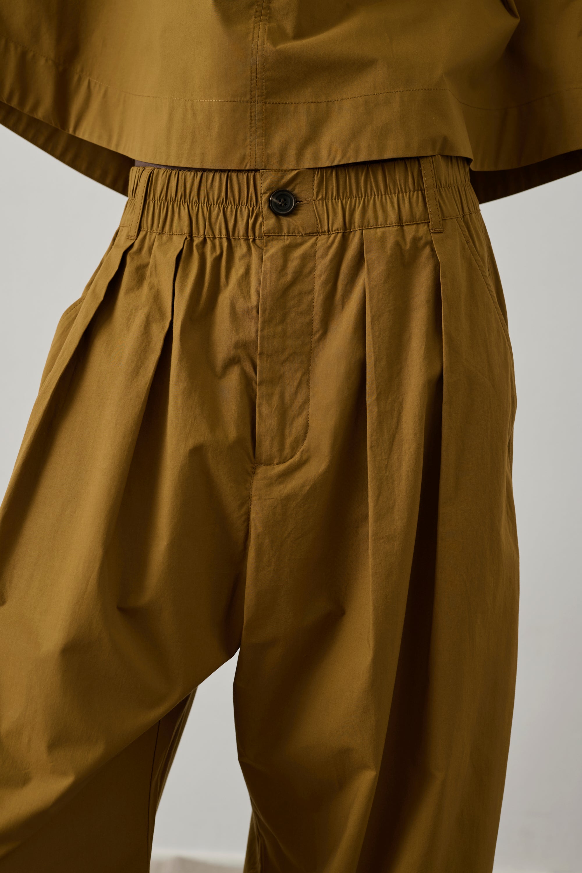 Trousers Vernon - Caramel Rounded Cotton Women - Soeur