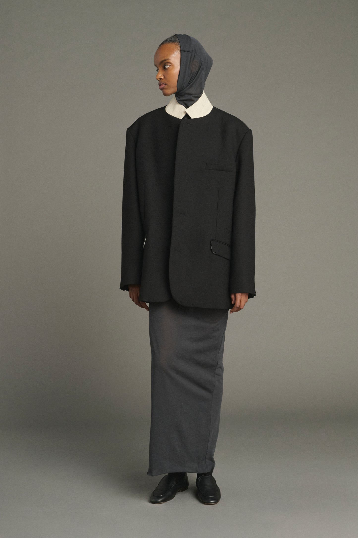 Vestido Lola - Gris Antracita - Algodón - Mujer
