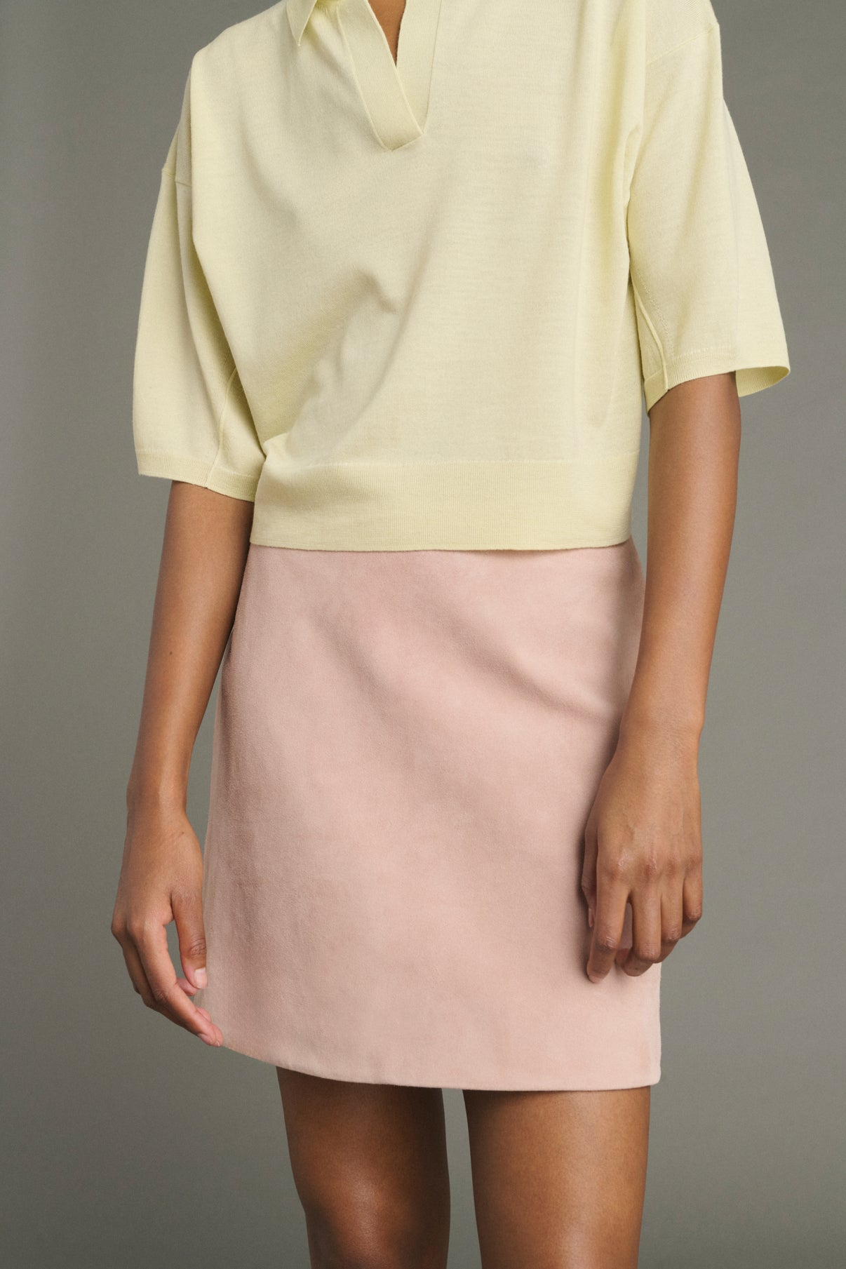 Jupe Inno - Vieux Rose - Cuir - Femme vue 2