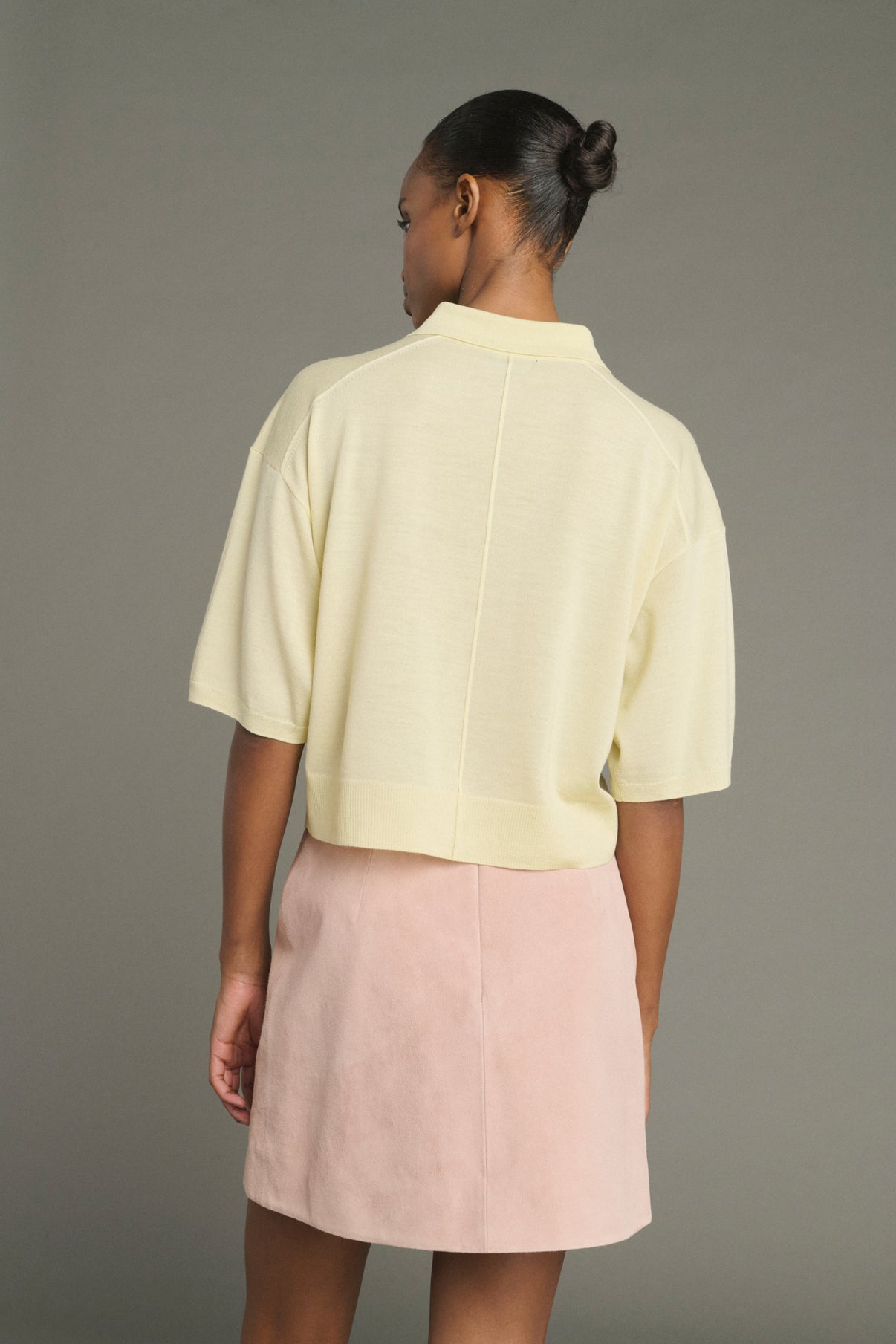 Jupe Inno - Vieux Rose - Cuir - Femme vue 3
