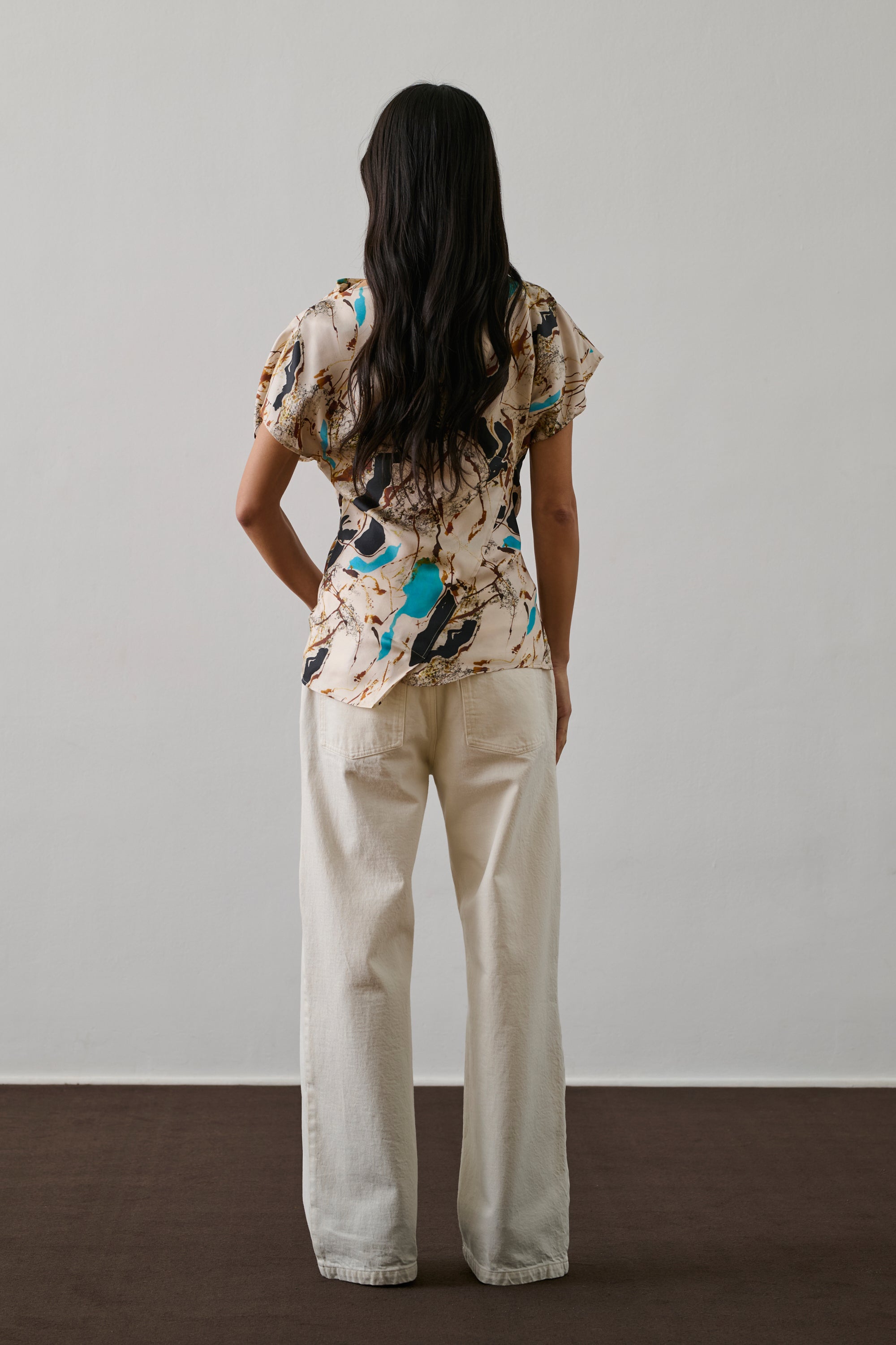 Tシャツ・カットソー soeur FW25 Shirts (CHE0232 GUILLEMEBLA0125W) Cyril Linen & Cotton T-Shirt in White | Soeur