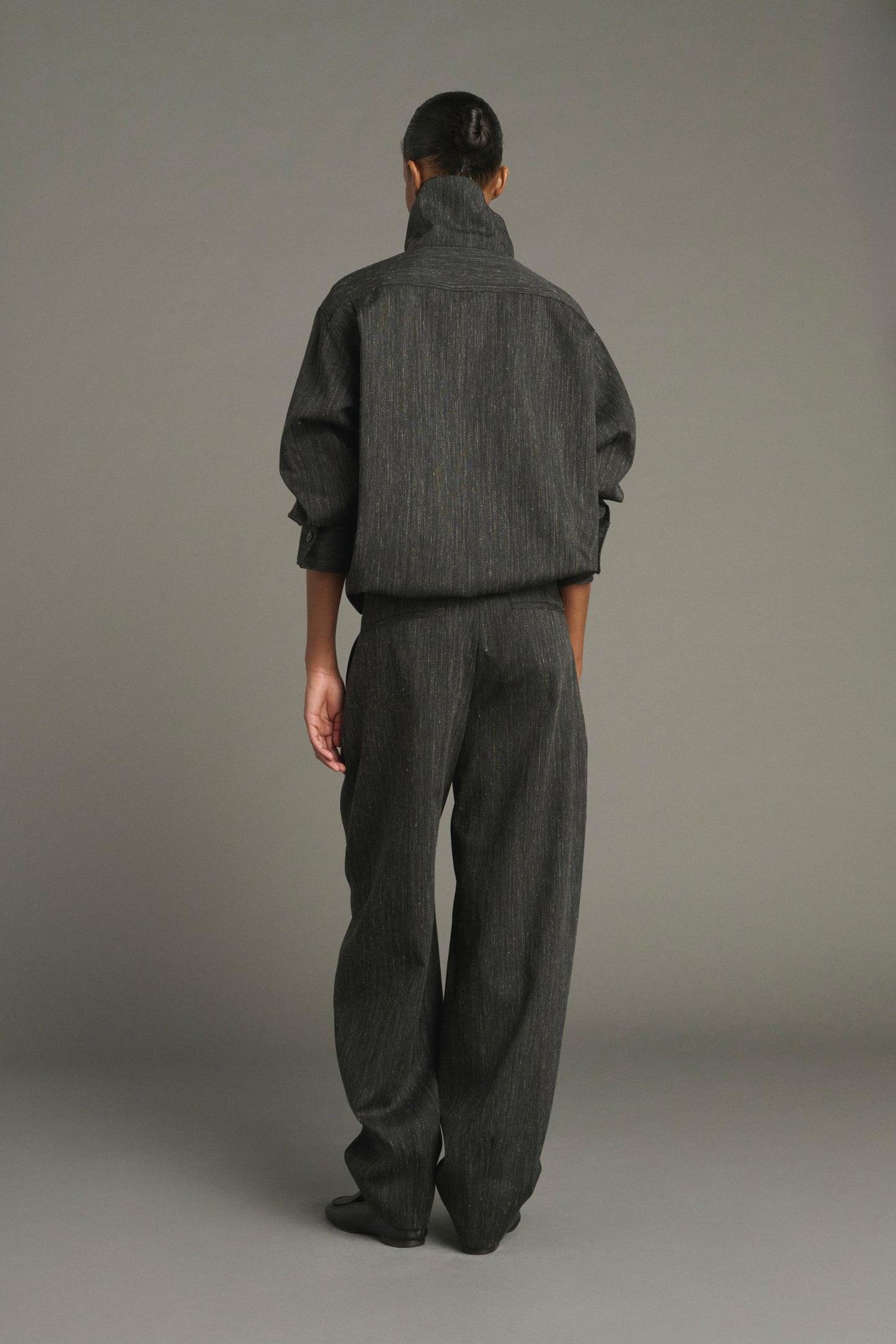 Lutece shirt - Anthracite Grey - Wool - Women