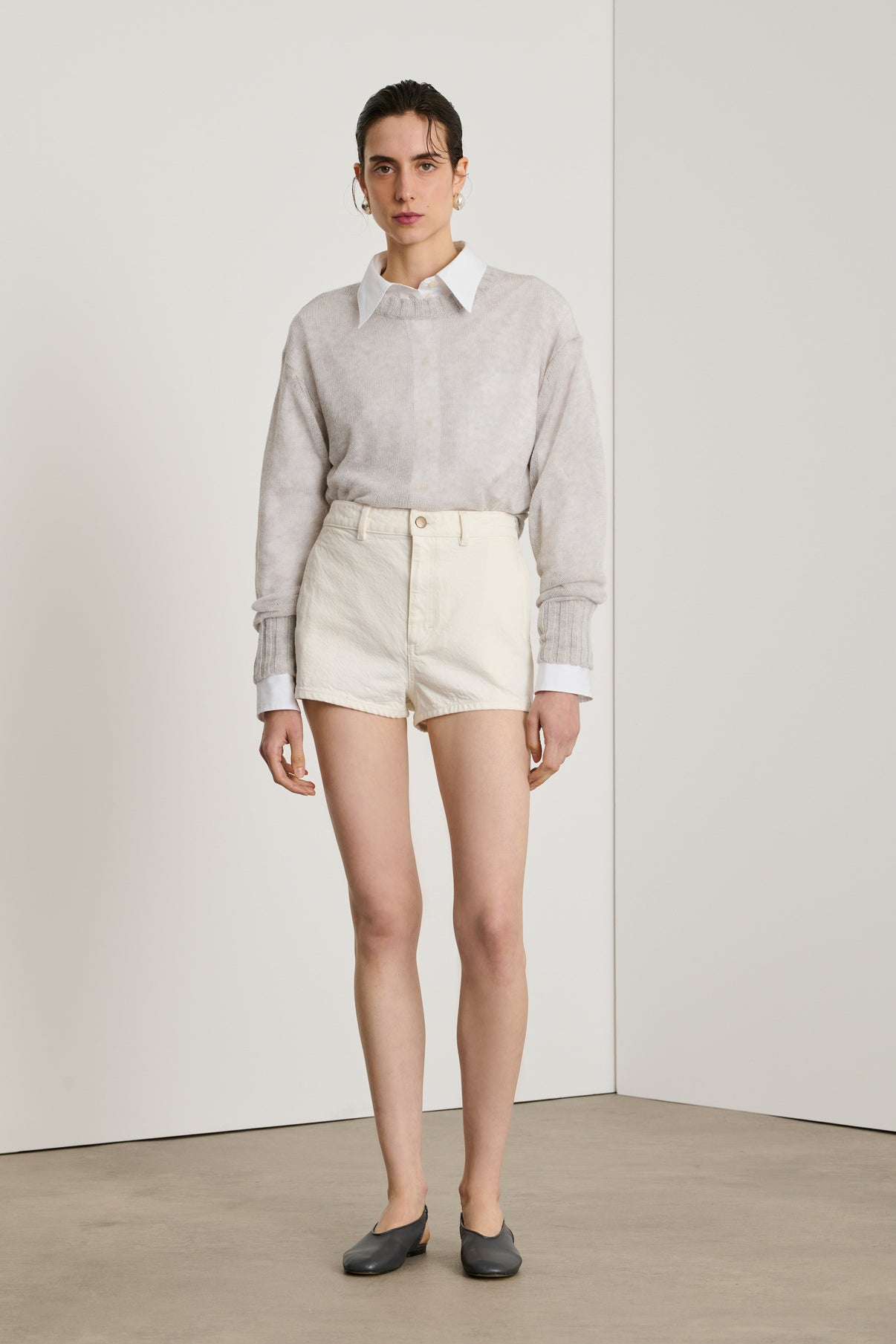 Short Cleo - Blanc Cassé - Coton - Femme vue 2