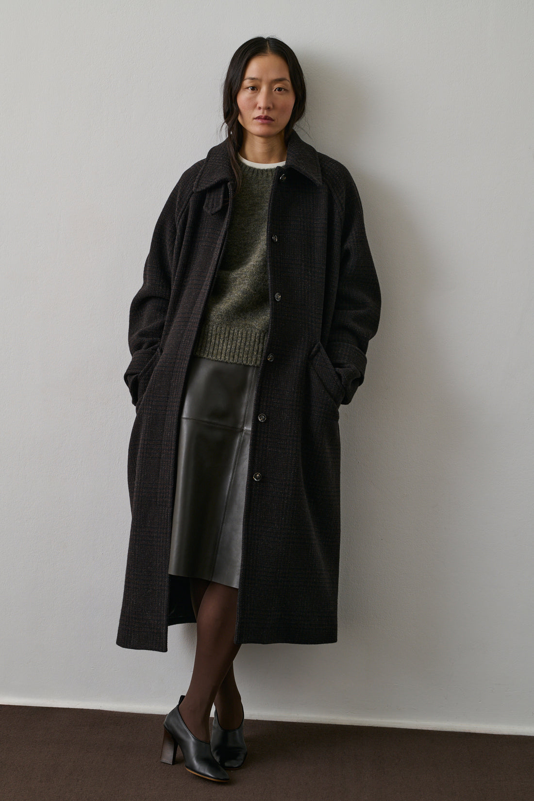 Manteau Berlin - Marron/Noir - Laine - Femme