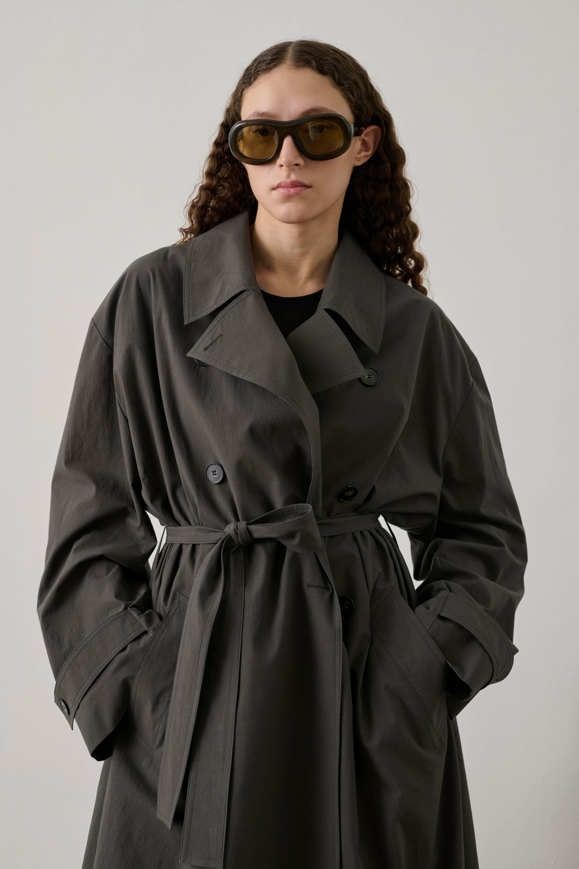 Trench Helio - Anthracite Cotton Women - Soeur