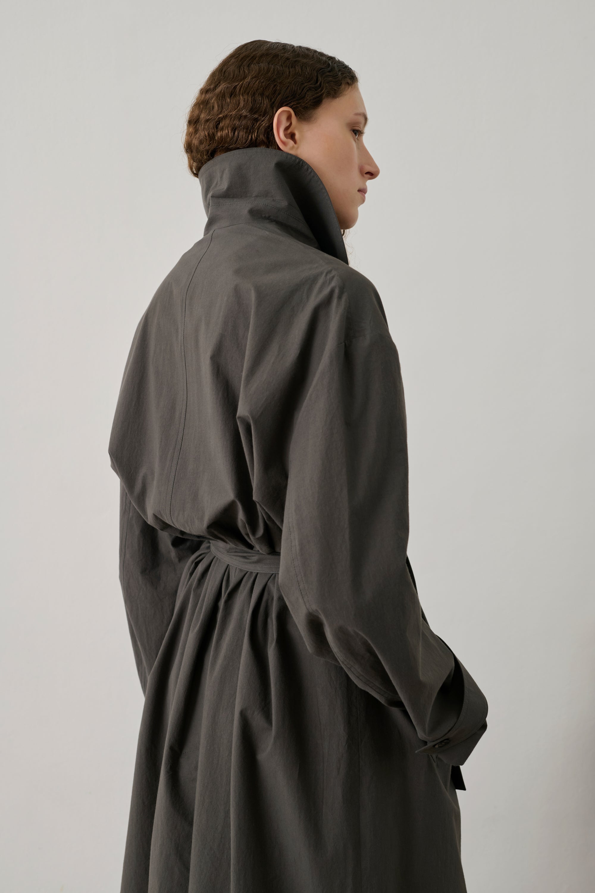 Trench Helio - Anthracite Cotton Women - Soeur