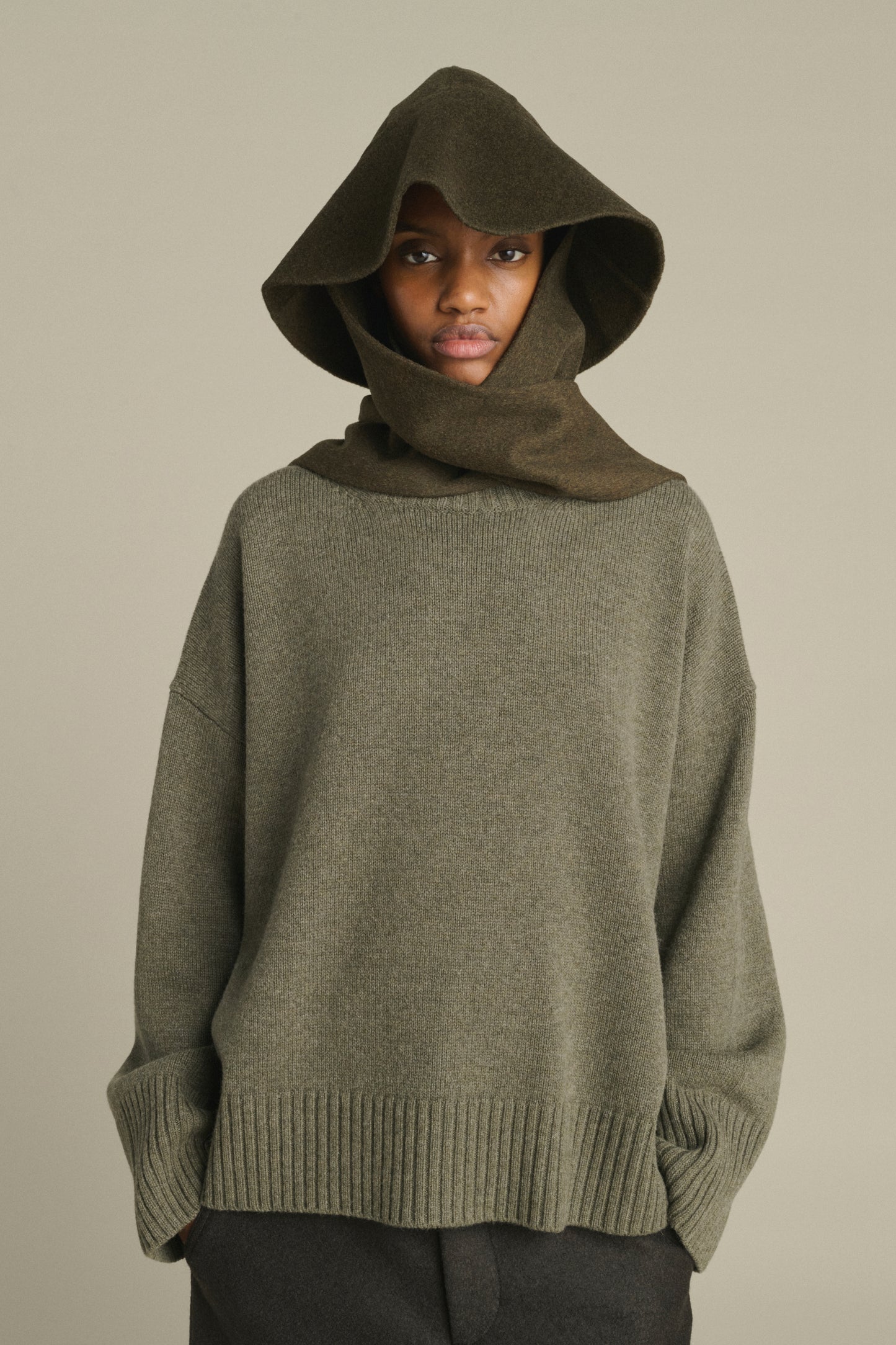 Chapeau Faron - Kaki Chiné - Laine - Femme