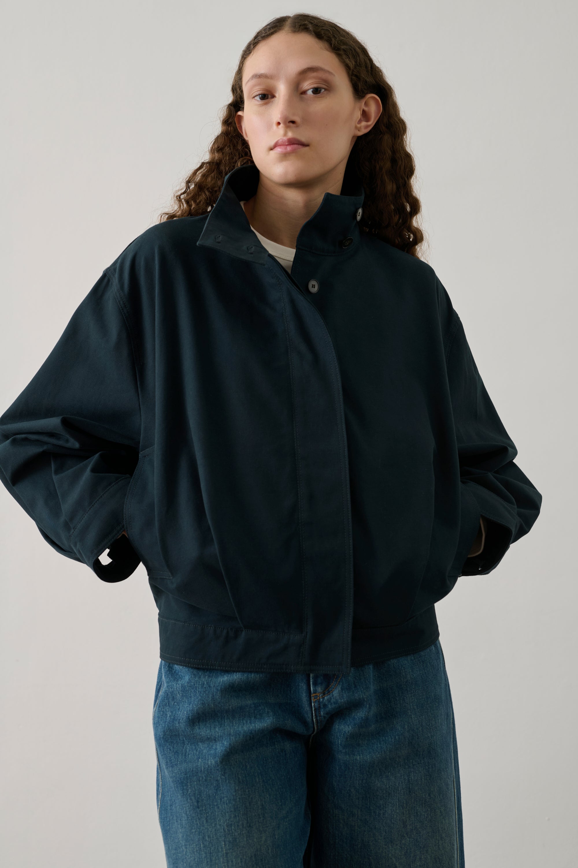 ジャンルー・シーフ　Etats d'âme... et ta soeur ! Jacket Imelda - Petrol Linen Women - Soeur