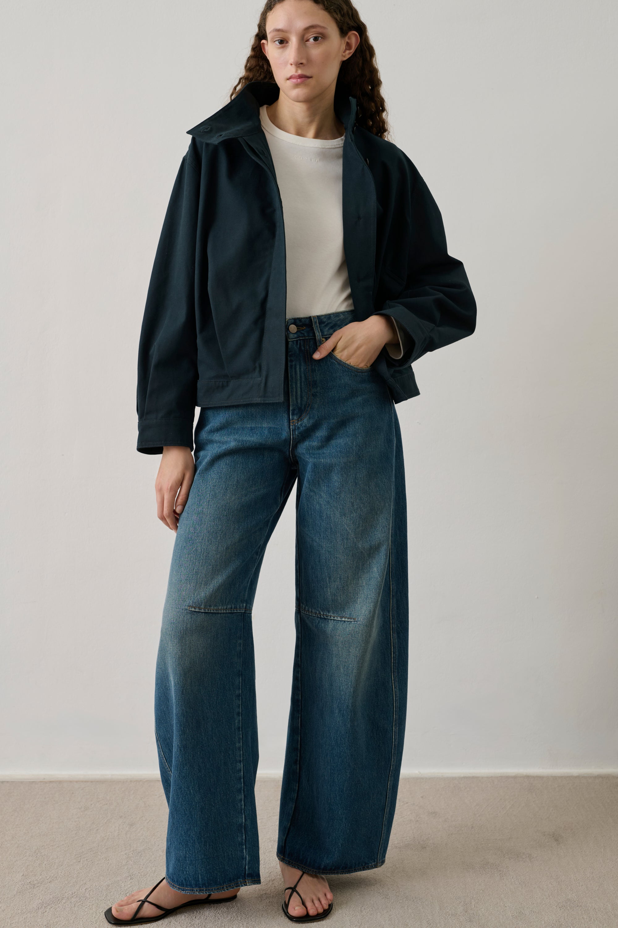 Jacket Imelda - Petrol Linen Women - Soeur