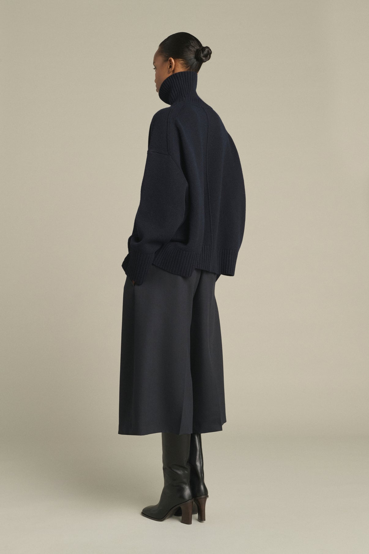 Jersey William - Navy - Lana Merino - Mujer vue 2