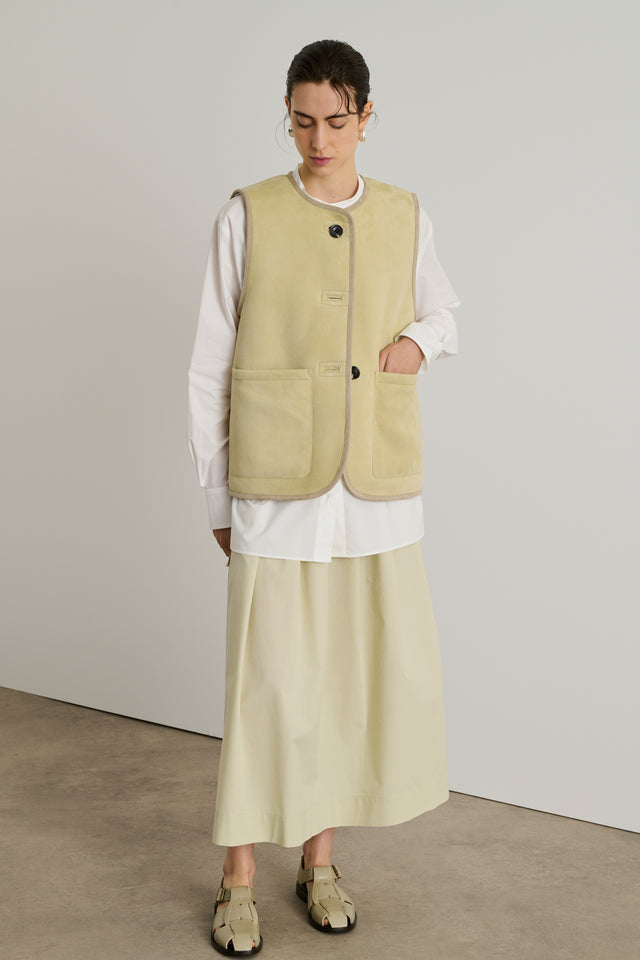Blouson Duomo - Craie - Cuir - Femme