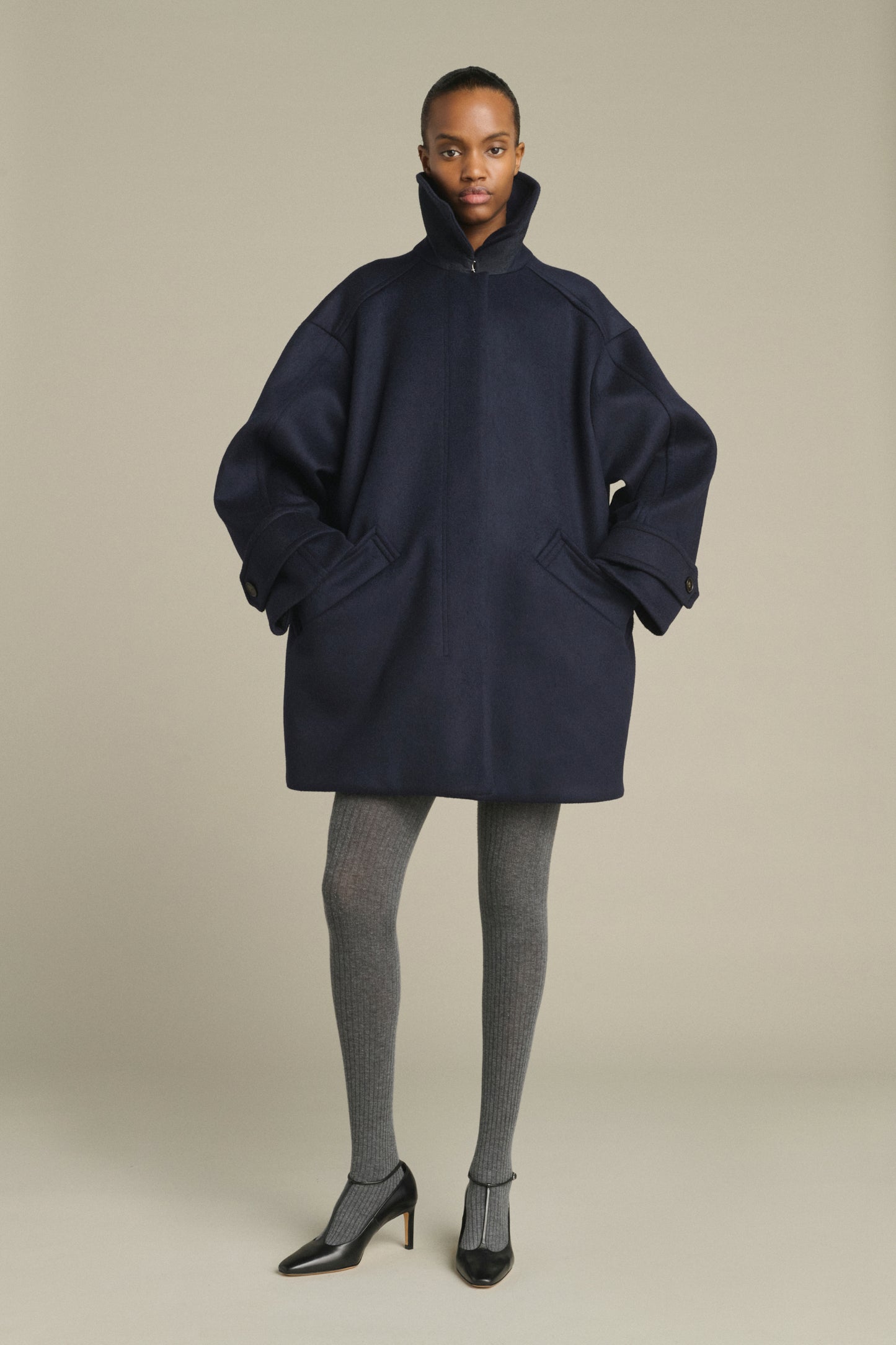 Manteau Kasper - Dark Navy - Laine - Femme