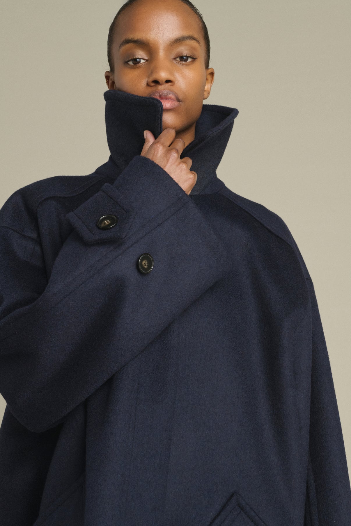 Manteau Kasper - Dark Navy - Laine - Femme vue 3