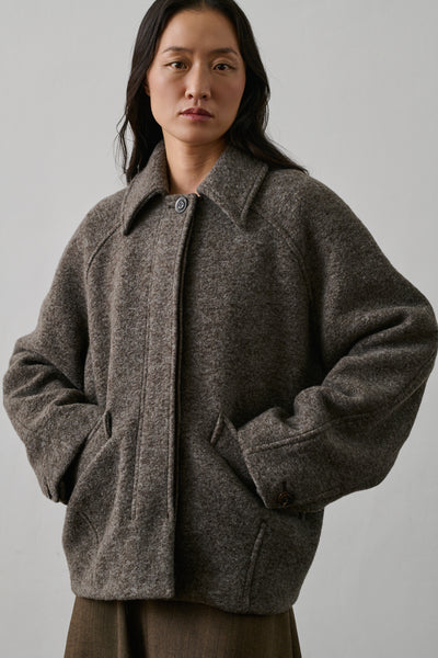 美品 DEVOA 17aw coat u-brid wool サイズ2 Grand Sleek Wool Coat - Black - Bernardo