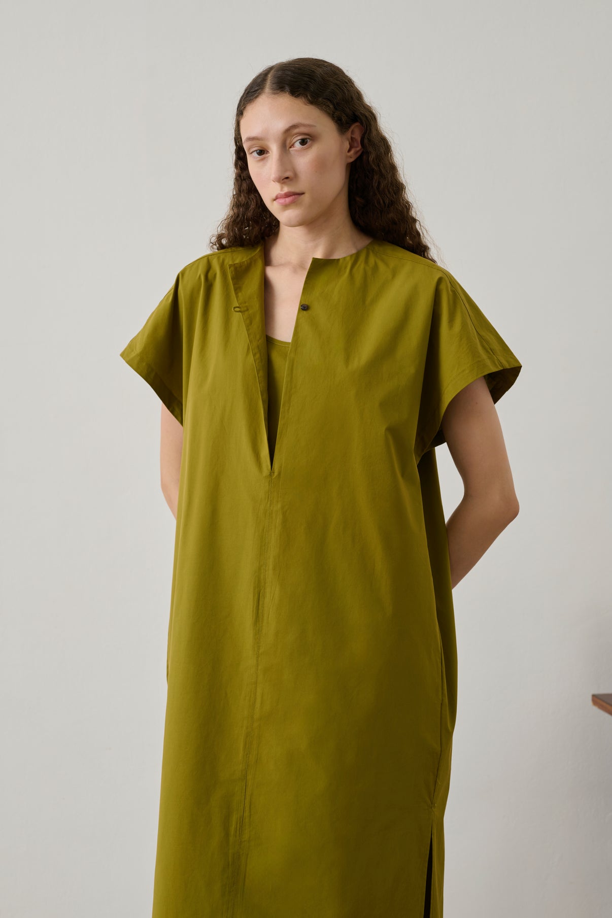 Robe Ianni - Vert Olive - Coton - Femme vue 3