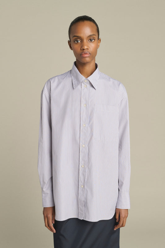 Camisa Carlotta - Azul/Beige - Algodón - Mujer