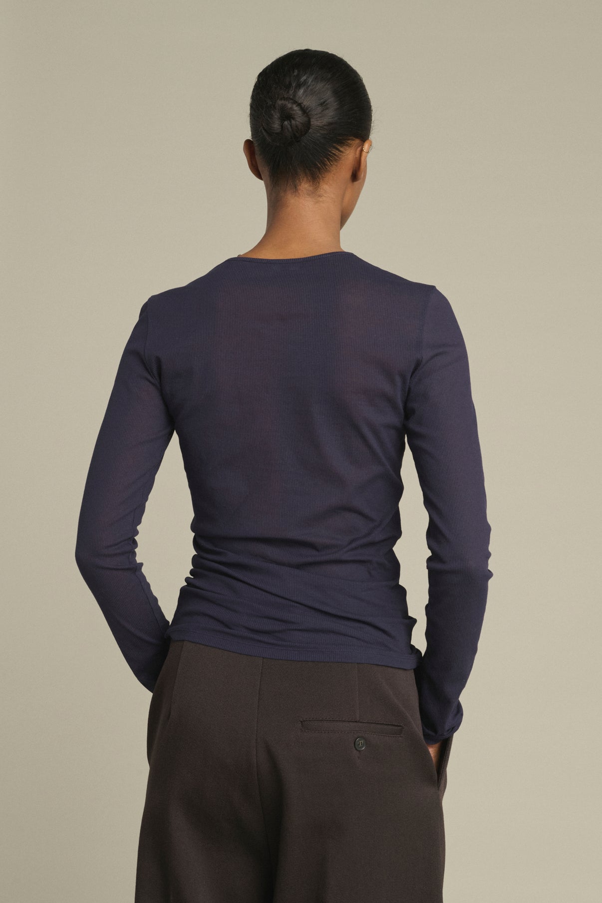 Camiseta Jia - Violeta Oscuro - Algodón - Mujer vue 4