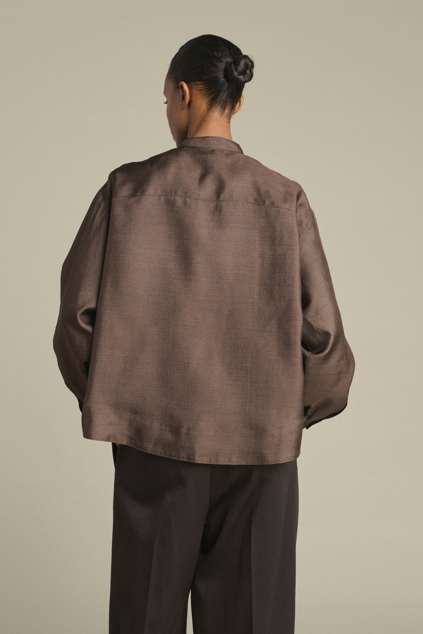Blouse Hampton - Marron Foncé - Soie - Femme