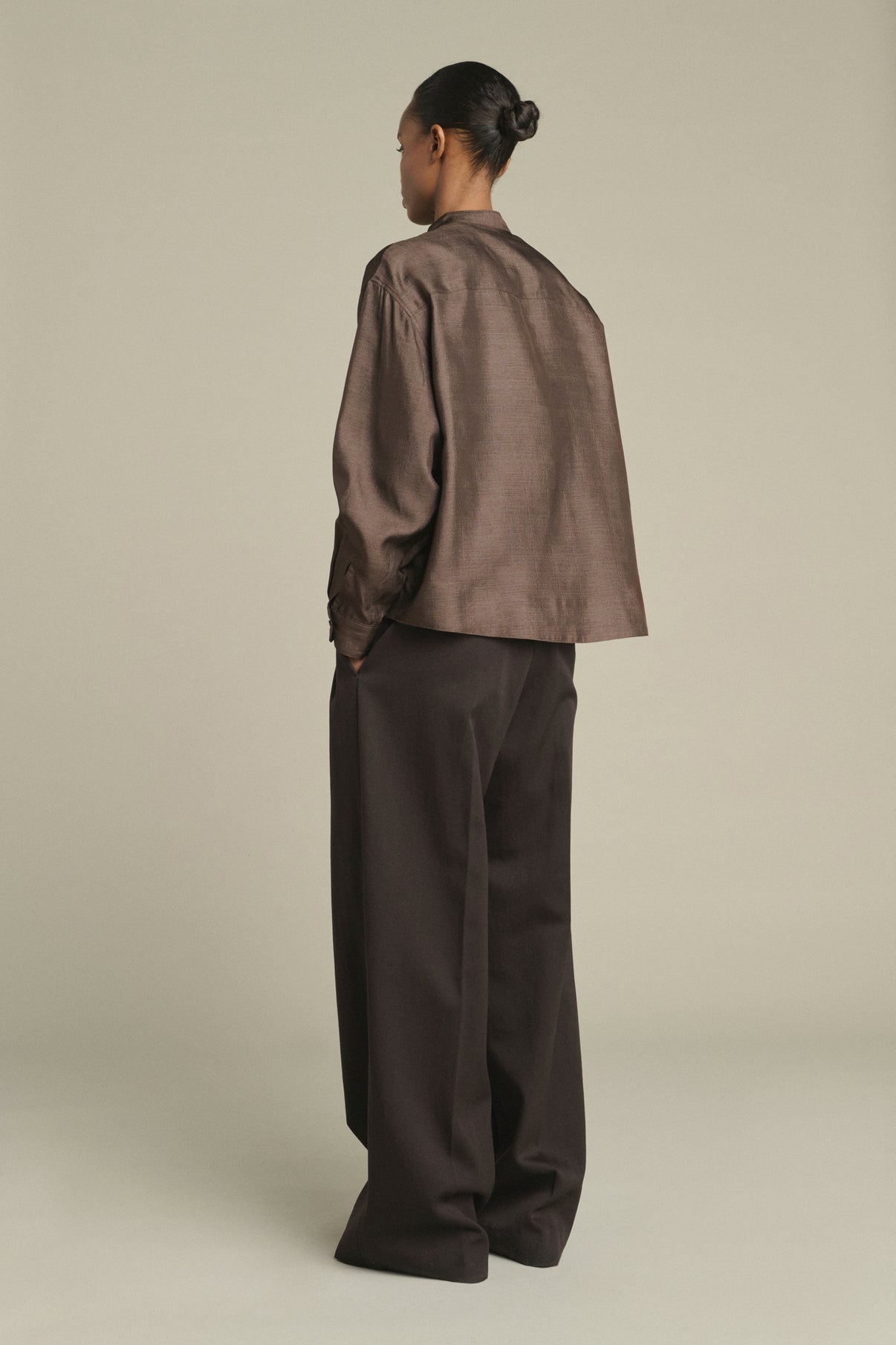 Blouse Hampton - Marron Foncé - Soie - Femme vue 2
