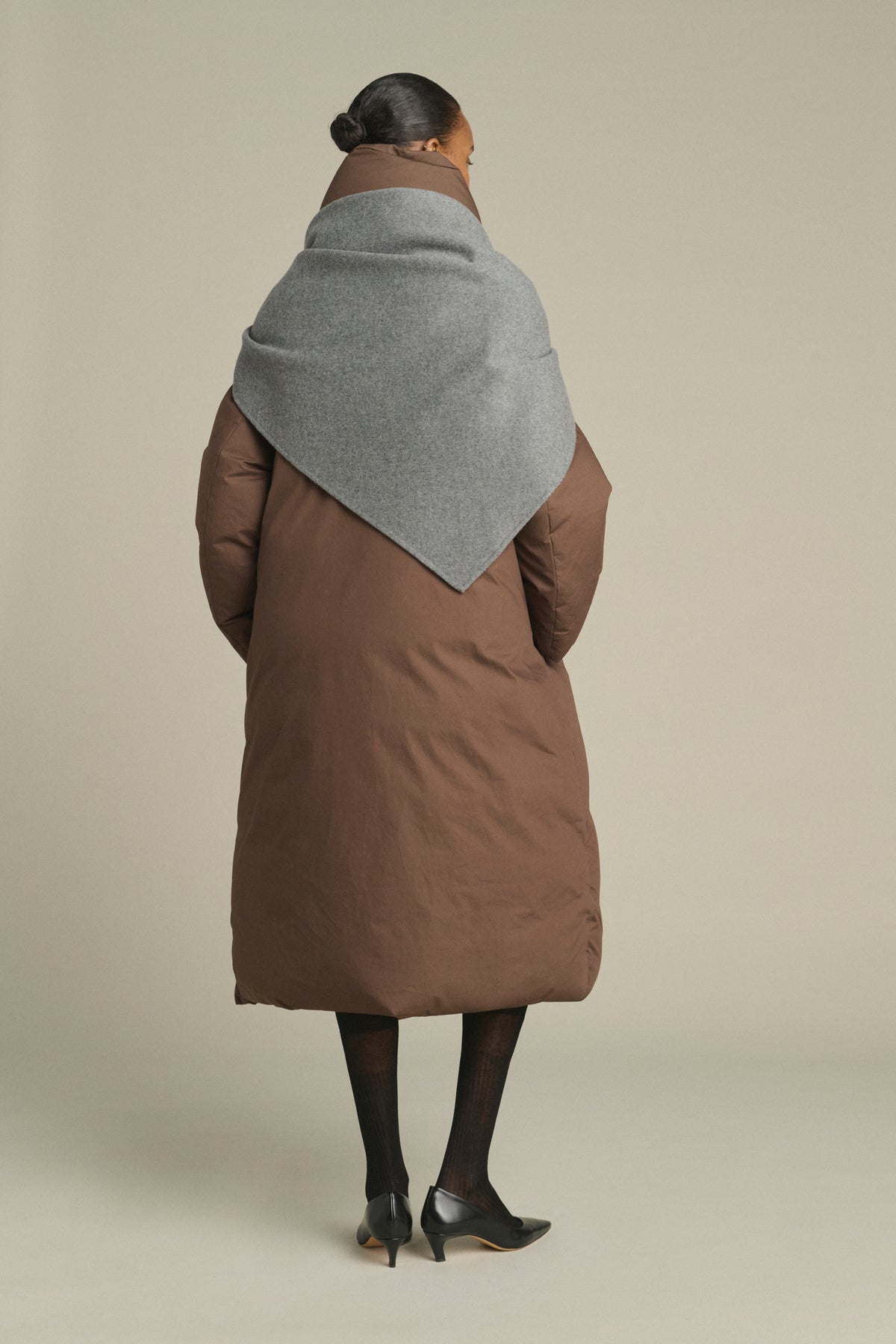 Capa Jamelia - Gris Claro - Lana - Mujer vue 3