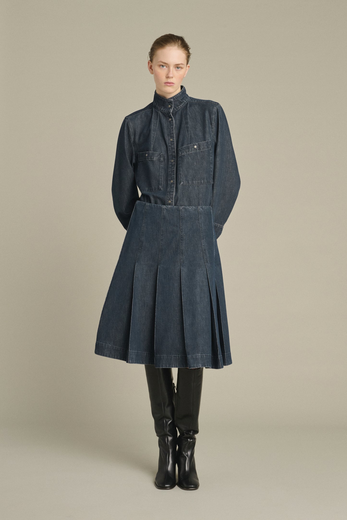 Jupe Klea - Bleu Gris - Coton - Femme