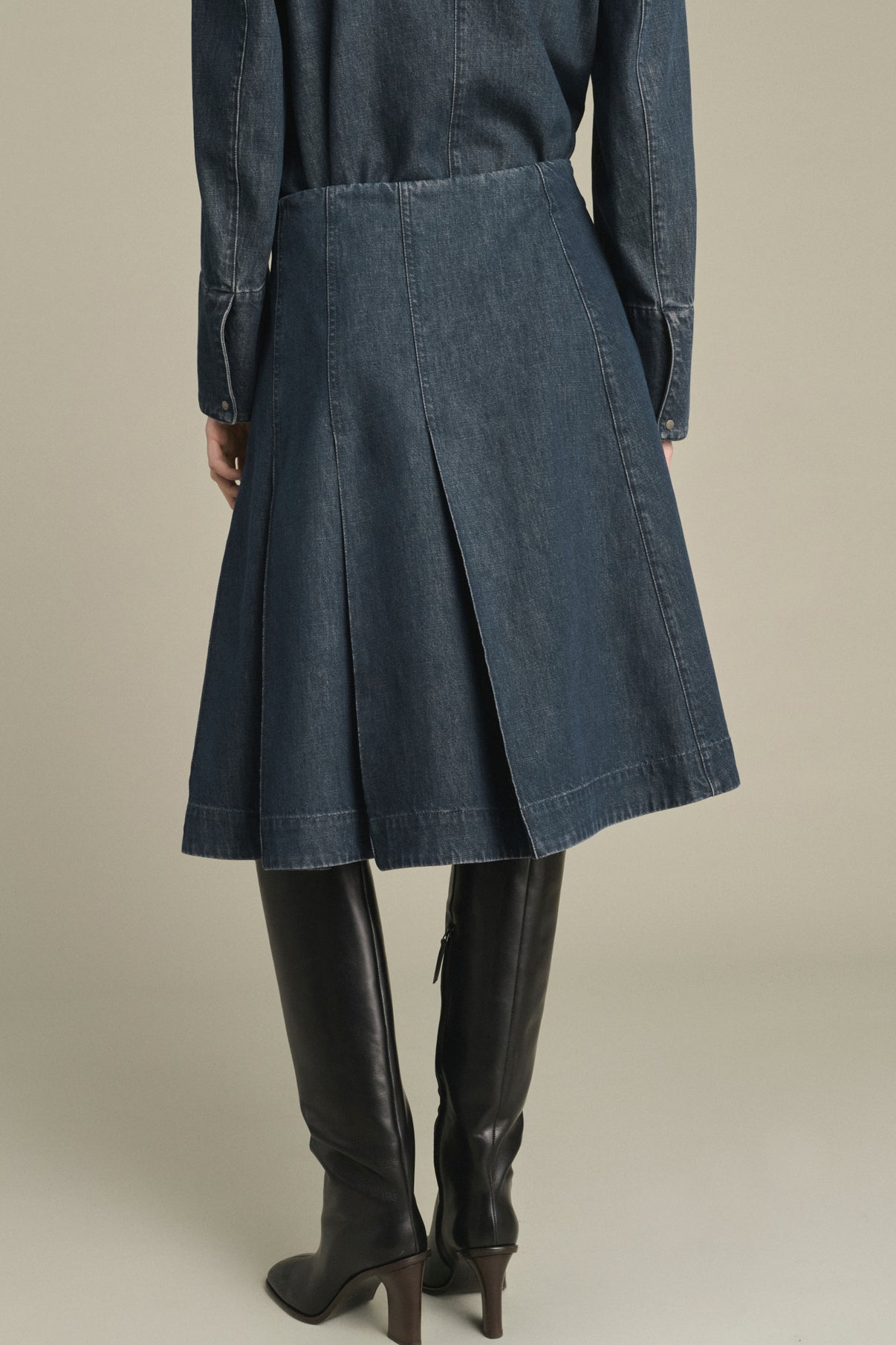 Jupe Klea - Bleu Gris - Coton - Femme vue 4