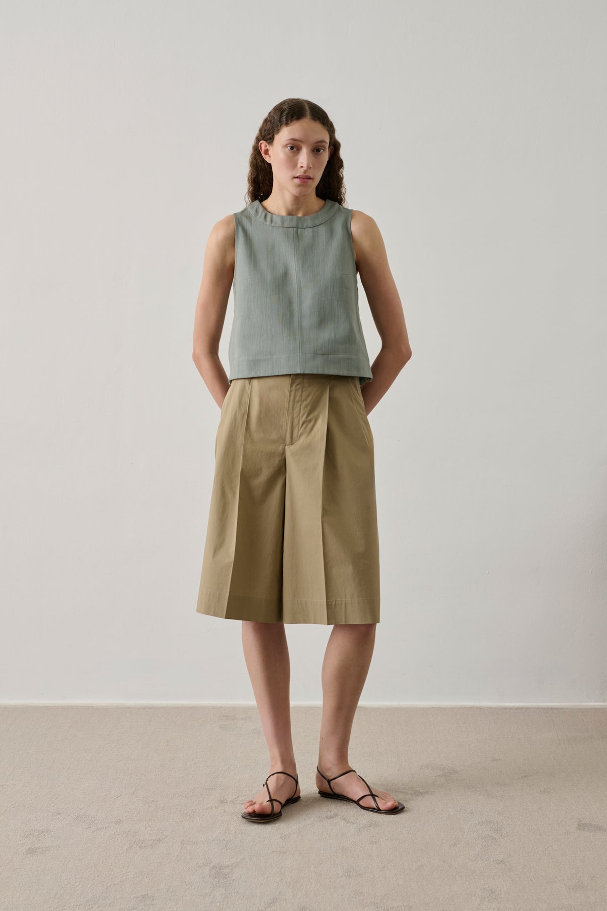 Bermuda Imogen - Sable - Coton - Femme vue 4