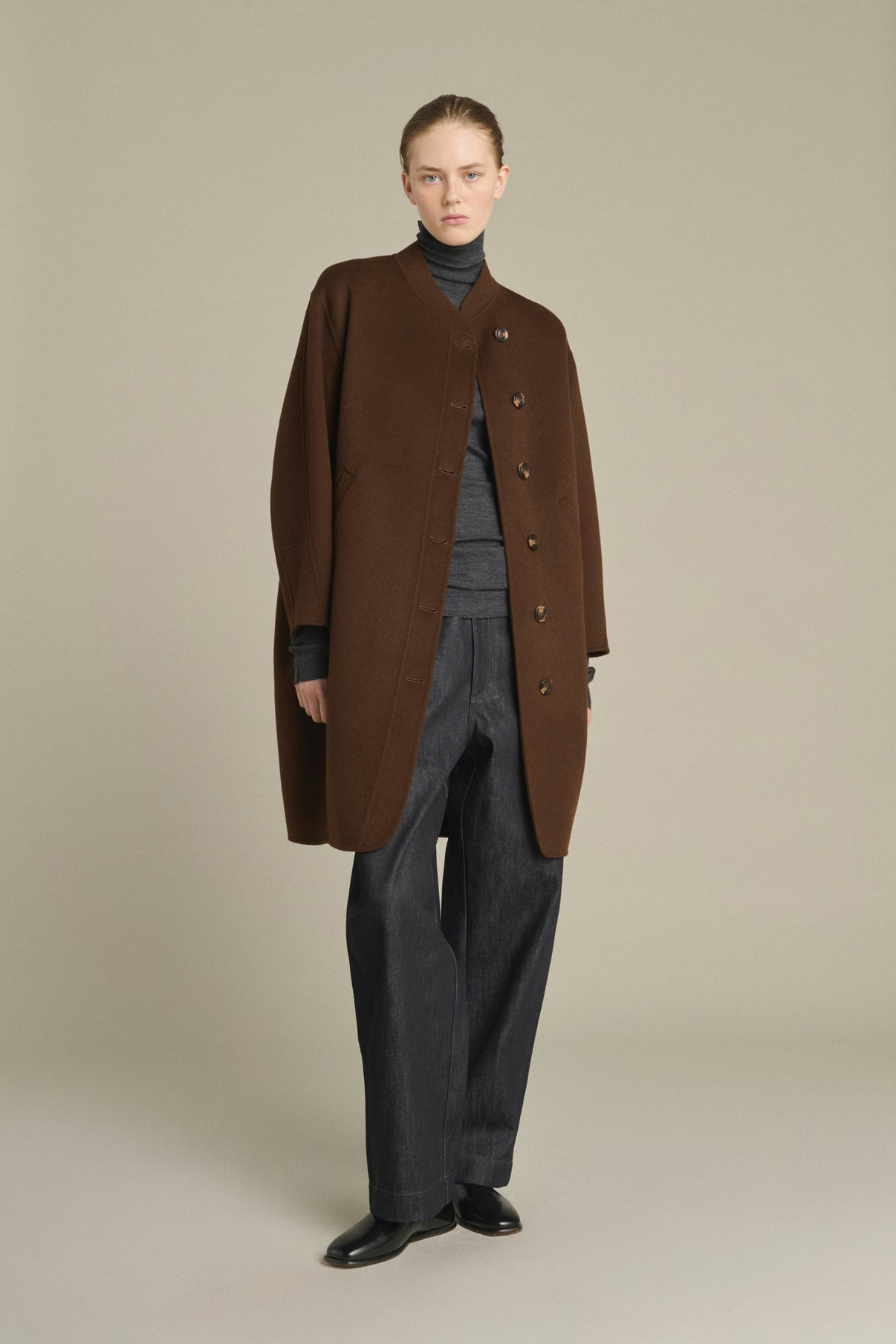 Manteau Beaulieu - Chocolat - Laine - Femme vue 1