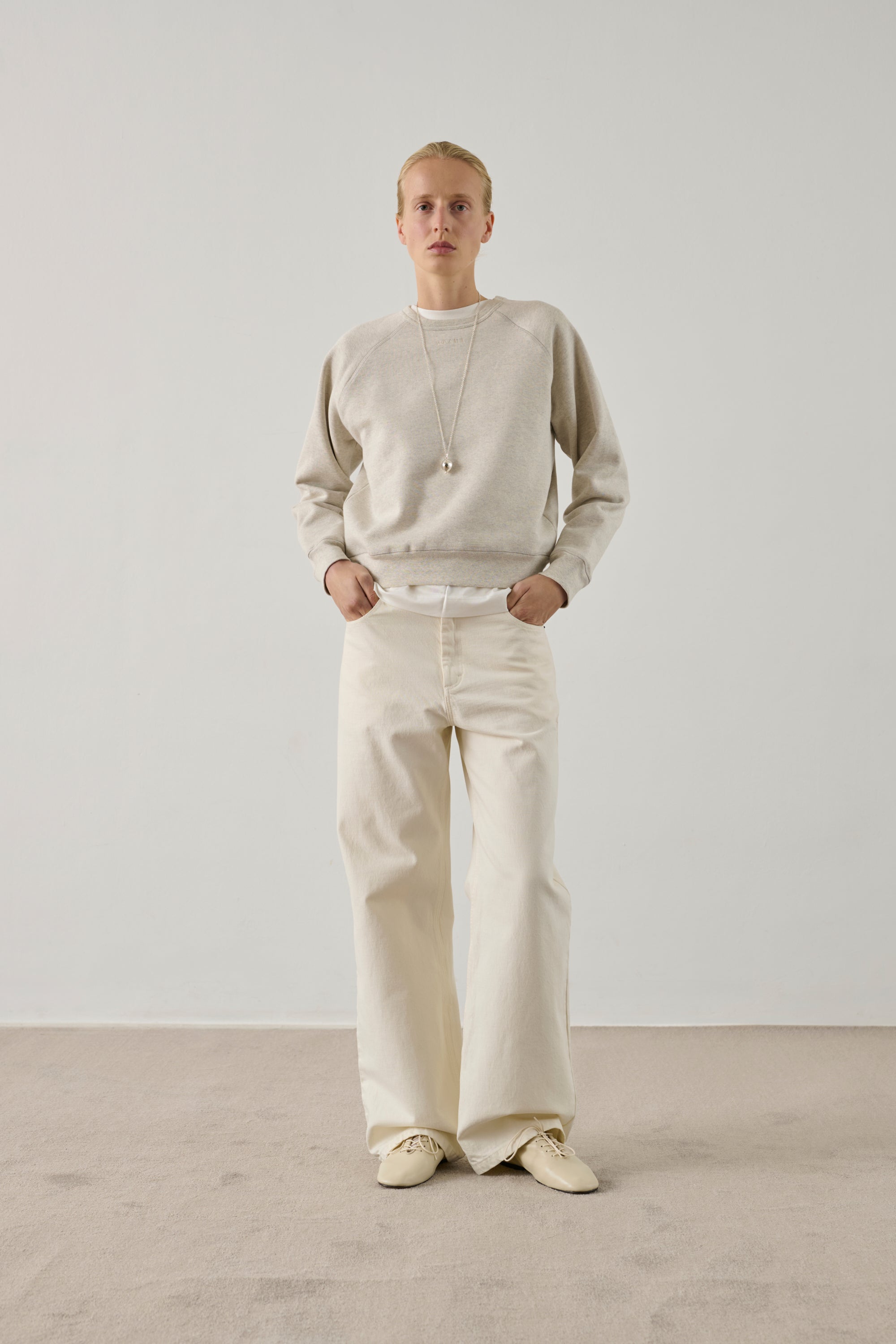 Artemis Sweatshirt - Light Grey Fleece Women's - Soeur