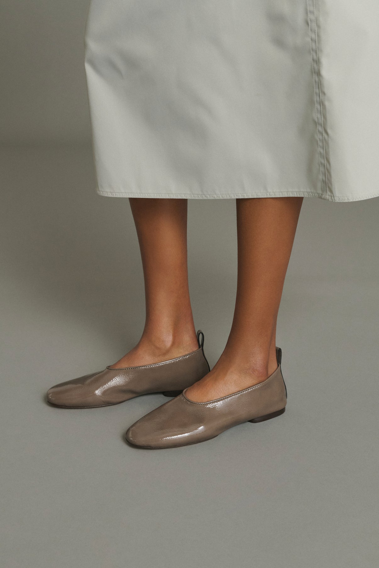 Ballerines Bala - Kaki - Cuir - Femme vue 5