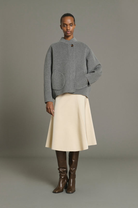 Manteau Windsor - Gris Clair - Laine - Femme