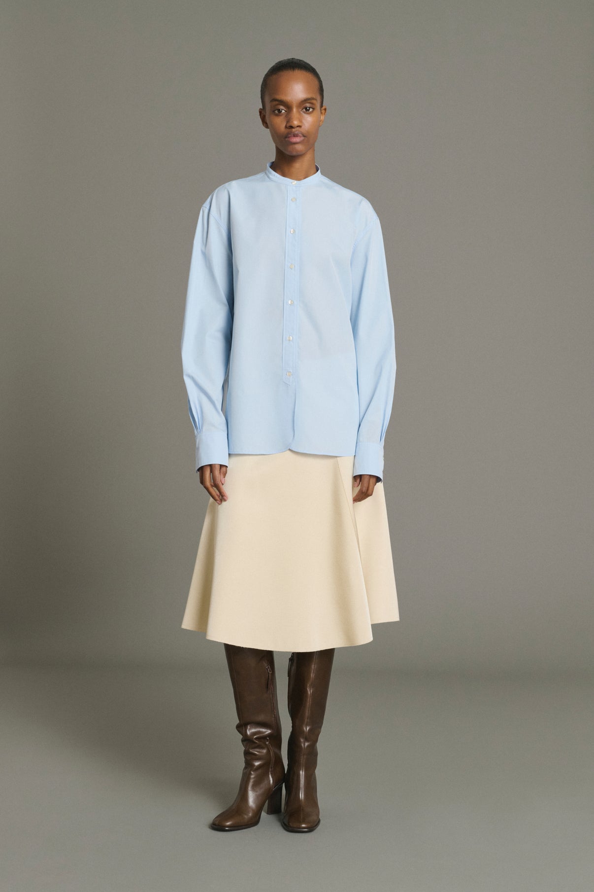 Chemise Bermudes - Bleu Ciel Popeline Bio Femme - Soeur vue 5