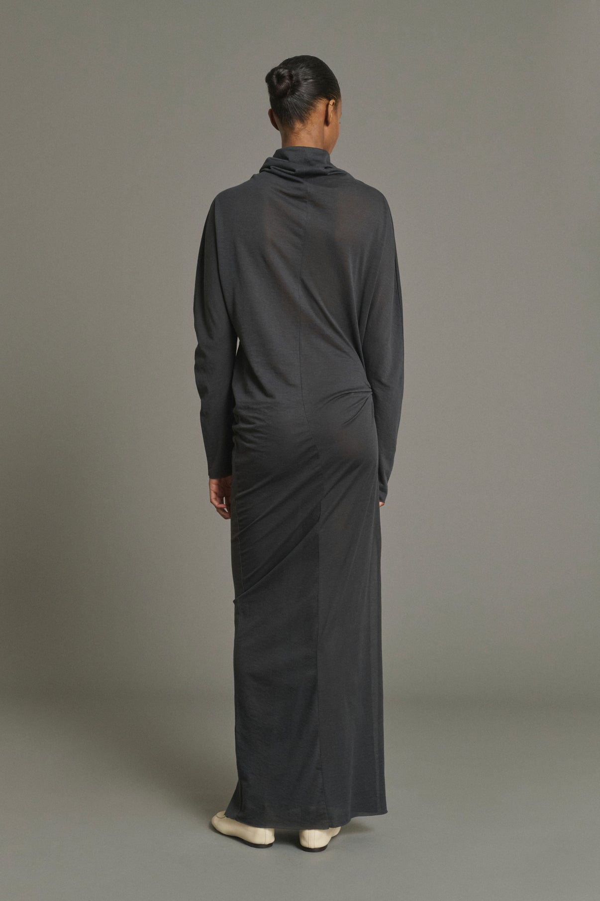 Vestido Lola - Gris Antracita - Algodón - Mujer vue 4