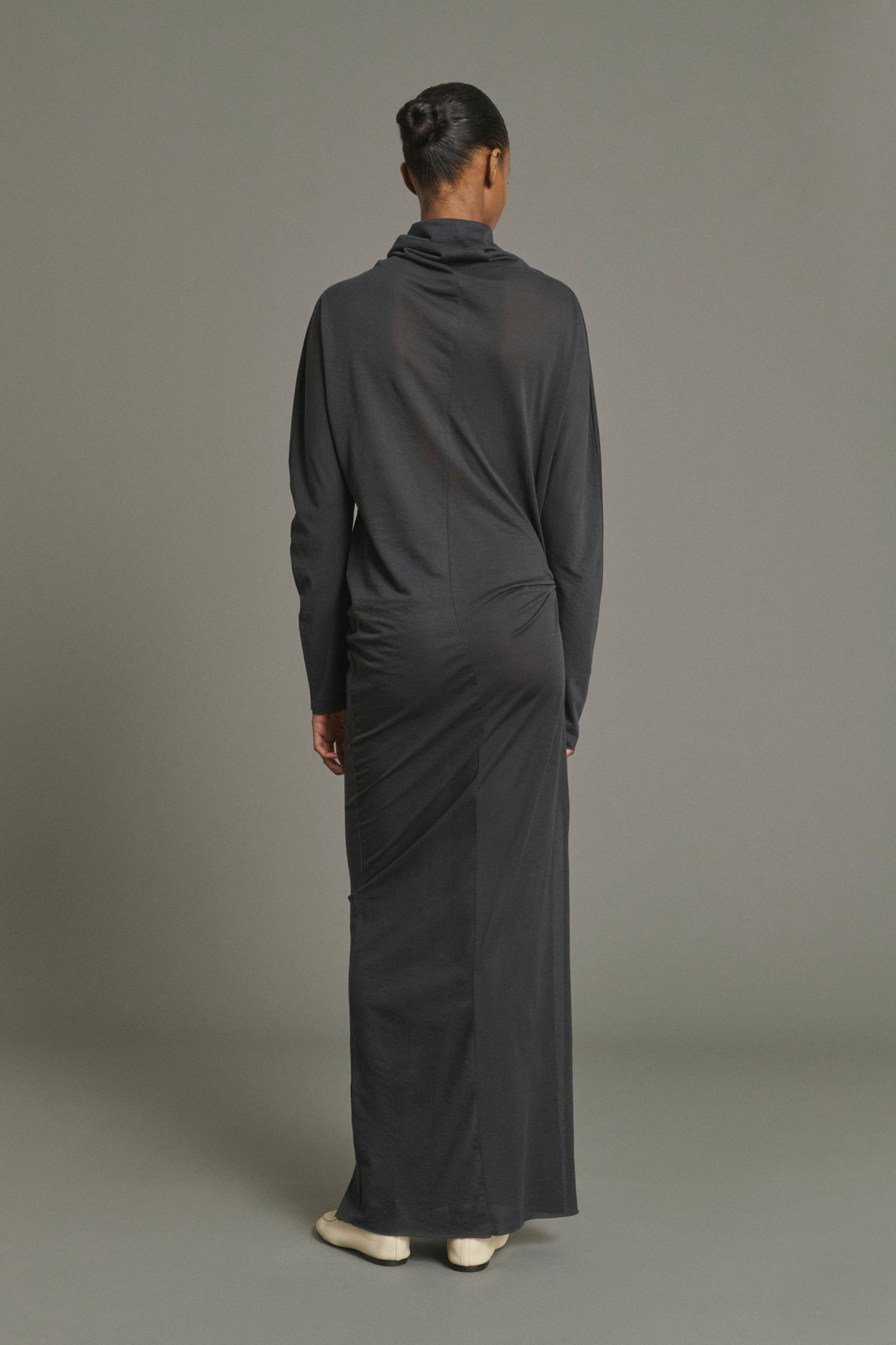 Vestido Lola - Gris Antracita - Algodón - Mujer