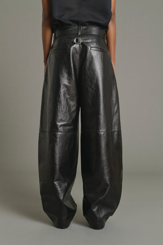 Pantalón Julien - Negro - Cuero - Mujer