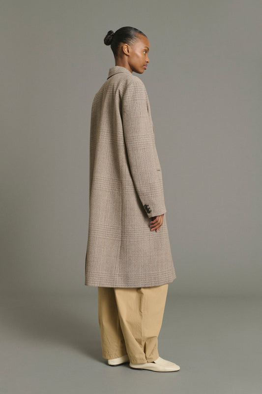 Manteau Lincoln - Marron/Beige - Laine - Femme
