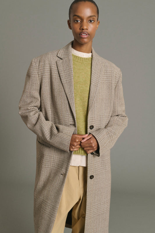 Manteau Lincoln - Marron/Beige - Laine - Femme